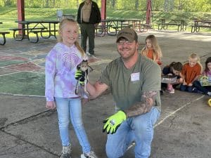 Pictured is Brooklyn Pell (age 7, 1st grade) with her dad Travis Pell