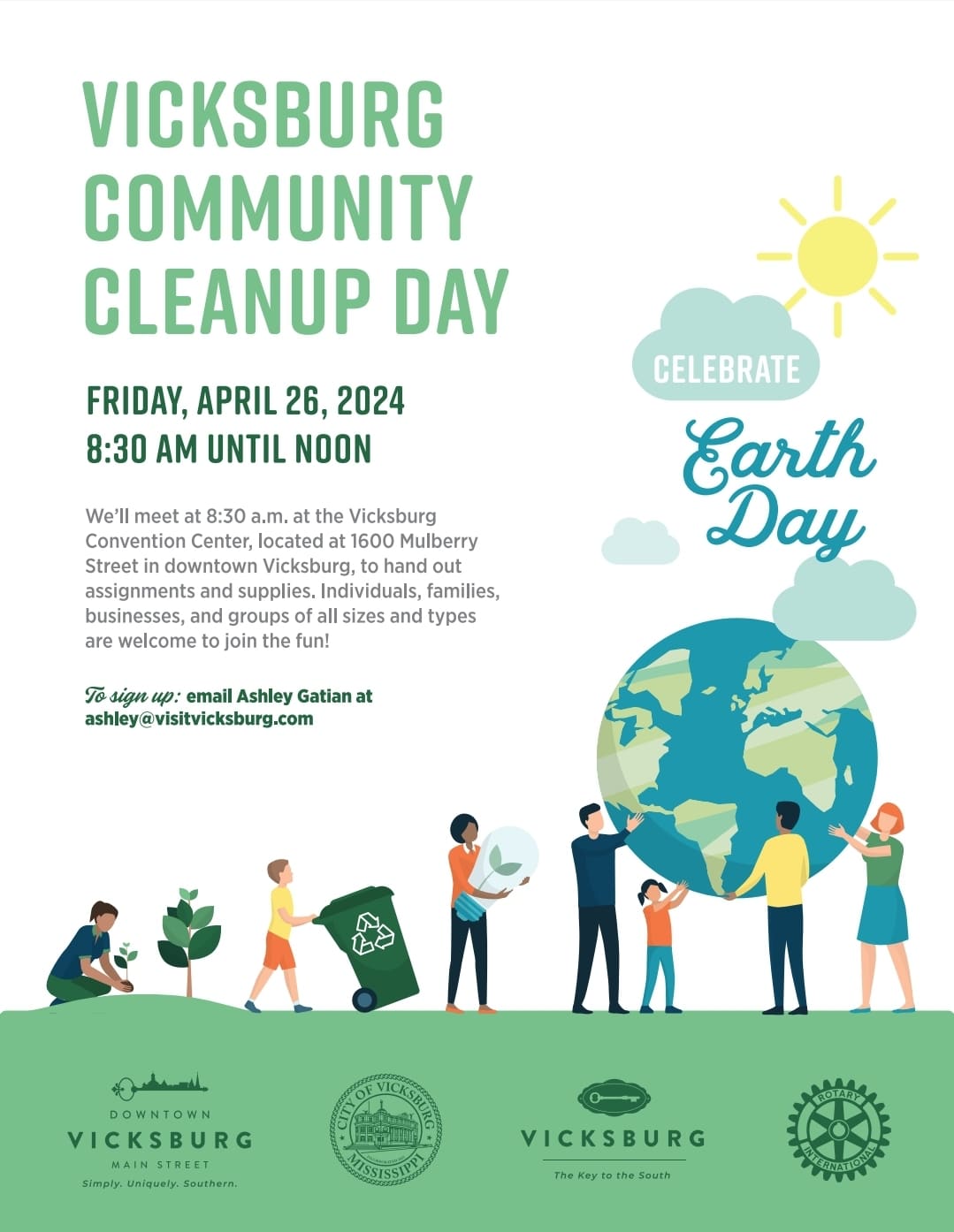 community clean up — Vicksburg Community Cleanup Day